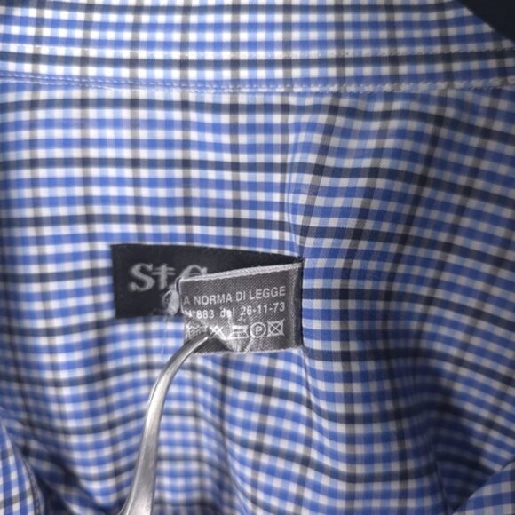 St. Croix‎ ITALY🇮🇹MADE Plaid Button Up Long Sleeve Shirt Size XL - Picture 8 of 8